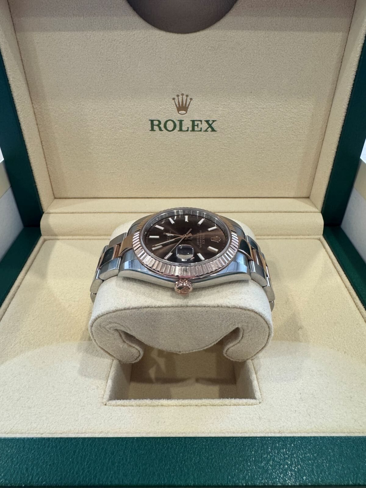 2022 Rolex Datejust 41 TT Rose Chocolate Dial - Image 2