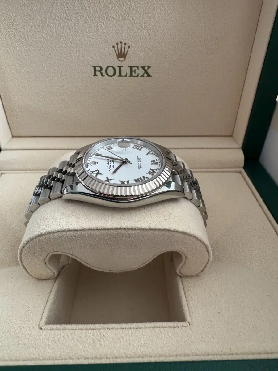 2022 Rolex Datejust 41 white Roman dial - Image 3